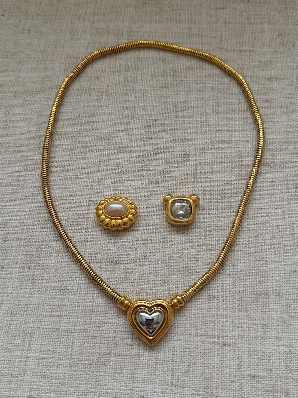 Gold-Tone interchangeable necklace